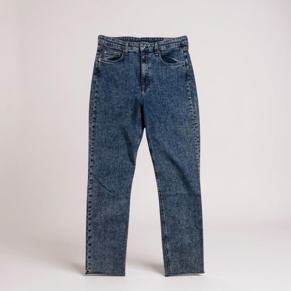 Rag & Bone Nina High Rise Cigarette Leg Acid Wash Jeans - Picture 1 of 10
